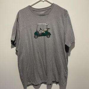 J. Crew Men's Graphic T-Shirt Golf Cart Gray Size XL